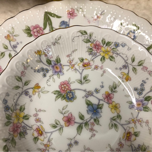 Vintage “Andrea” Floral Chintz w/Gold Trim By Sadek 3pc Party Server - Picture 14 of 16